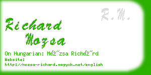 richard mozsa business card